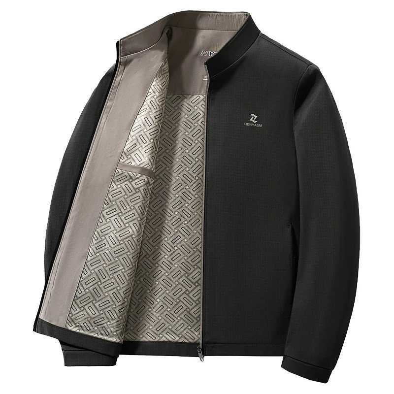 Autumn Jacket Mens Business Casual Blazer Jackets Lightweight Workwear Clothes Man Fashion Solid Color Coats Stand Collar Top X241017