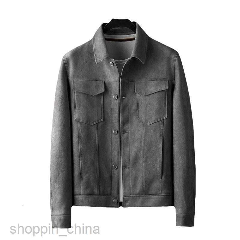 Men's Jackets Coats Suede Coat for men spring and autumn high-end texture luxury, new lapel casual workwear jacket