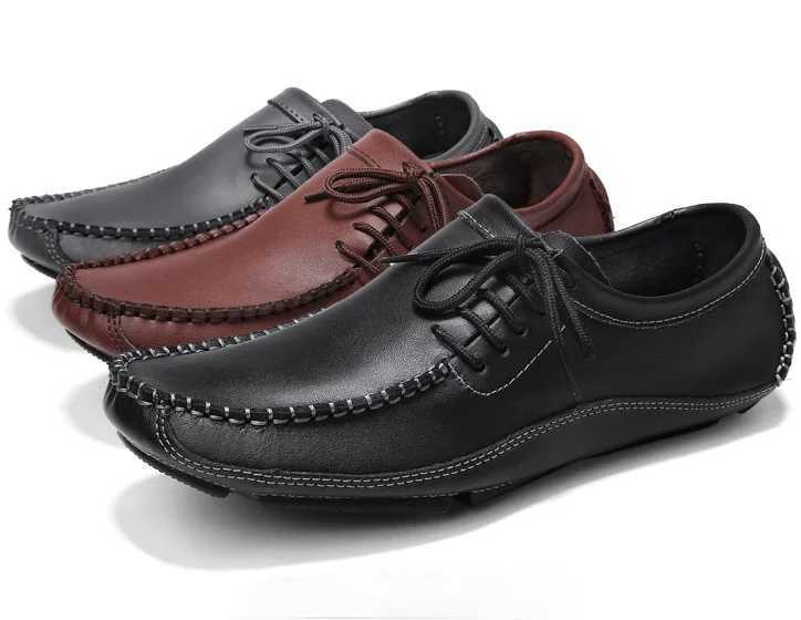 Genuine Leather Men Casual Shoes Fi Loafers 2021 Newly High Quality Handmade Boat Shape Driving Shoes Man Zapatos De HombreXJ250118