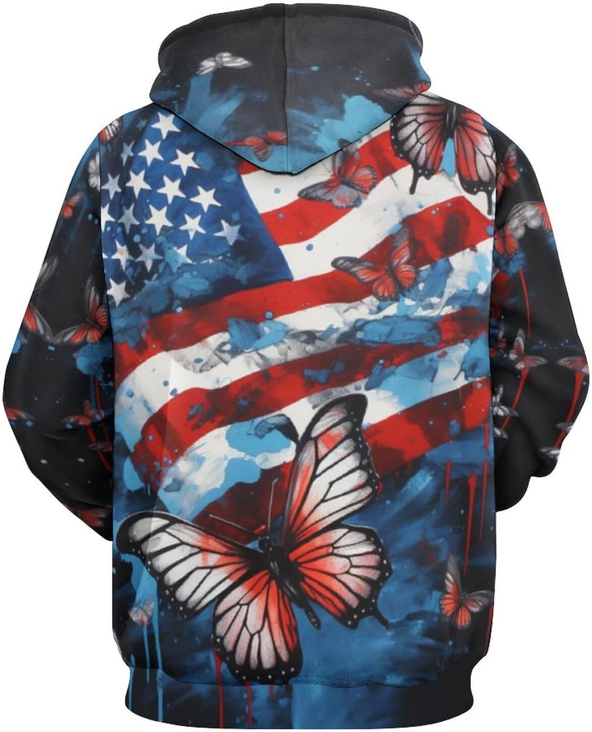 Hoodie for Mens Womens Unisex Funny Sunflower Hoodie 3D Novelty Pattern Printed American Flag Graphic Hoodies sweatshirt Pullover Long Sleeve