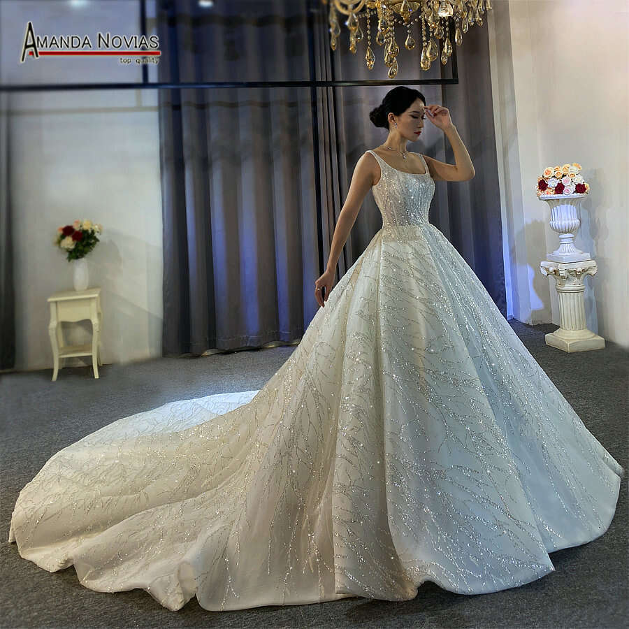 Amanda Novias Real photos wedding 100% high quality custom made dress