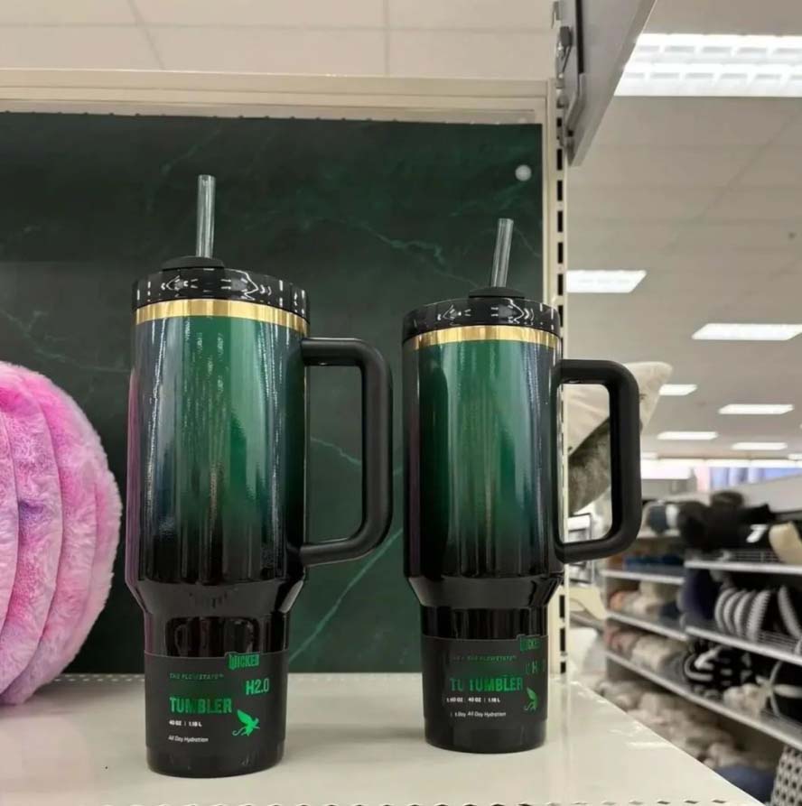 DHL wicked-H2.0 40oz TUMBLER Pink Rose Blue Magnolia Mug Holiday Red Winter Pink Tumbler with Silicone Handle Lid and Straw Cups Mugs Target water bot