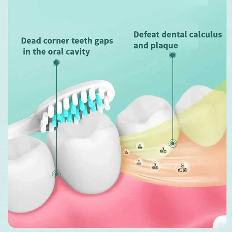 Adult electric toothbrush intelligent brush IPX7 waterproof oral care whitening replaceable brush head (excluding battery) M241017