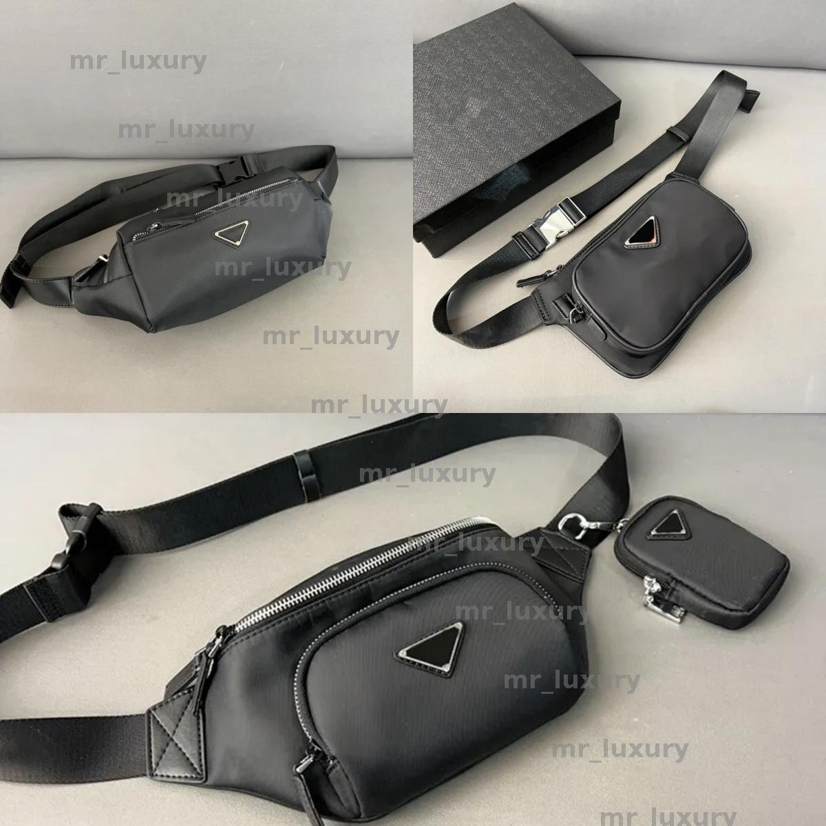Nylon Fanny Pack Mens Triangle Bumbag Designer Black Waist Bags Womens Belt Bag Chest Bag Fashion Handbags Pouch Purse Bum Bag Crossbody