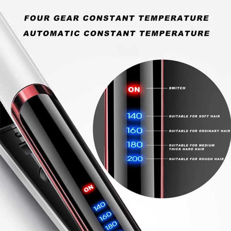 Straight Coil 2 In 1 Straightener Negative Ion Iron Electric Splint Flat Iron Hair Curler Professional Hair Straighteners PlatesXJ241016