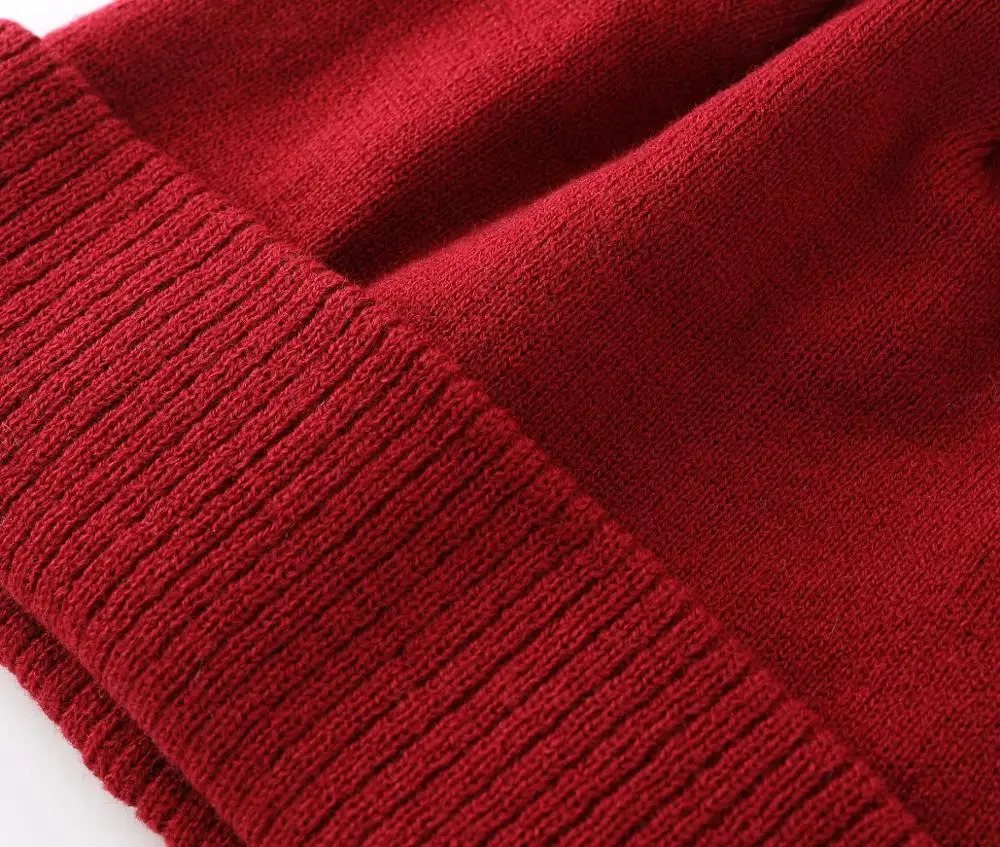 Connectyle Womens Girls Cuff Beanie Hats Soft Warm Winter Hat Solid Knit Acrylic Watch Hat Pom Daily Hat 241007