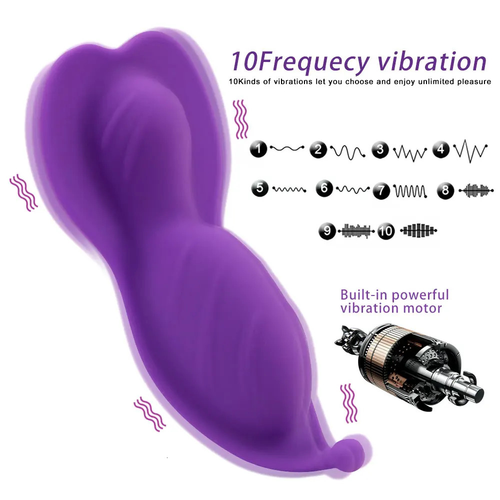 10 frequency portable remote control invisible vibrating egg wearable butterfly dildo vibrator Gspot environmental stimulator 241009