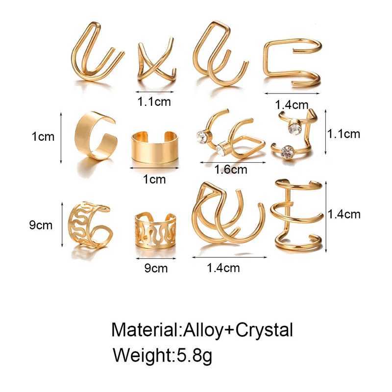 LATS silver leaf clip earrings suitable for female creativity simple C-ear sleeves non perforated ear clip set trendy jewelry gifts W241017