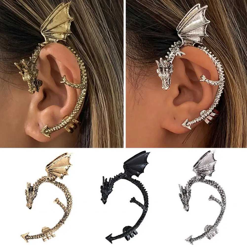 Earrings Fashion Accessories 1Pc Dragon shaped Earrings Sleeve Exposed Hip Hop Gothic Punk Non Perforated Clip Packaging Box W241017