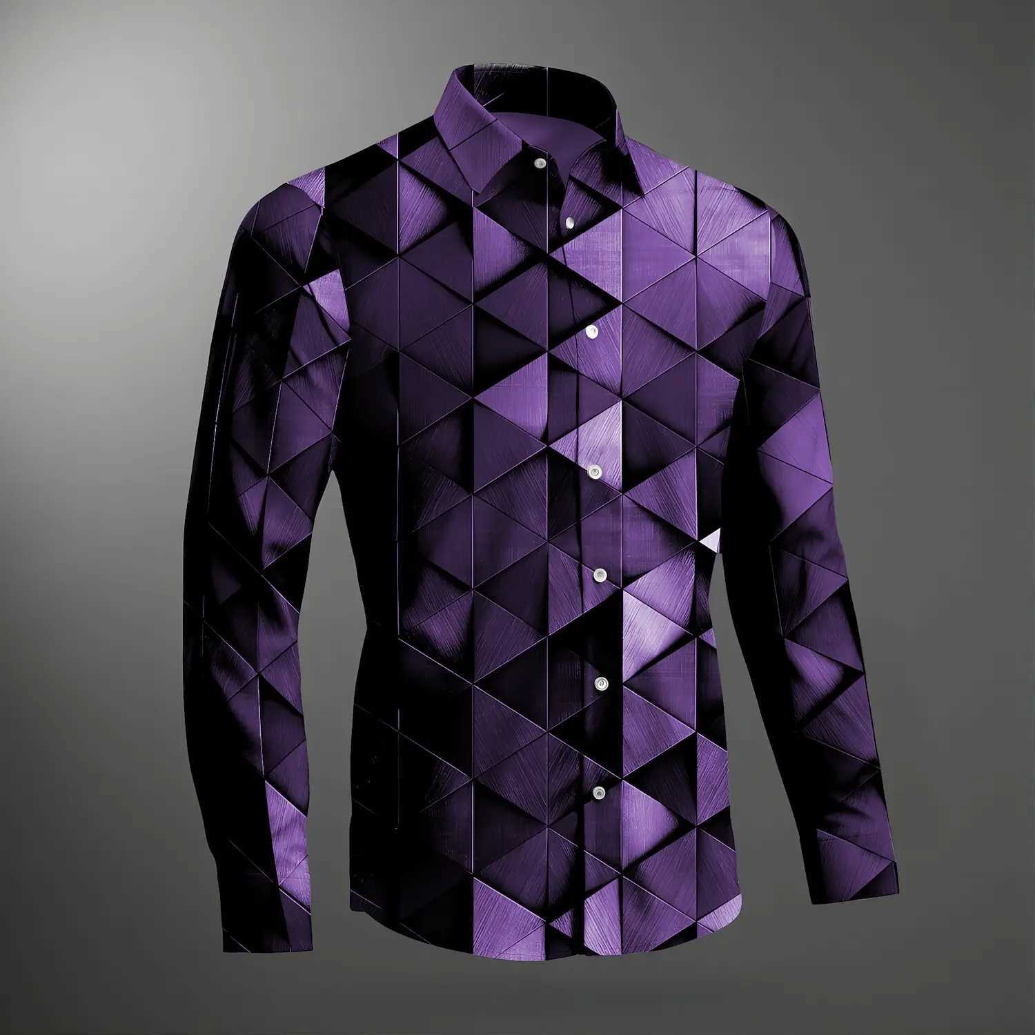 Novel abstract mens holiday casual daily weekend autumn and winter night bed long sleeve black blue purple LX241017