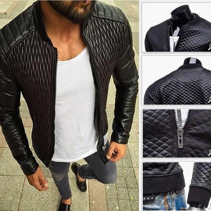 Wholesale- mens jacket autumn 2024 casual baseball jacket high quality plaid coat mens solid jacket winter slim jackets autumn coat men