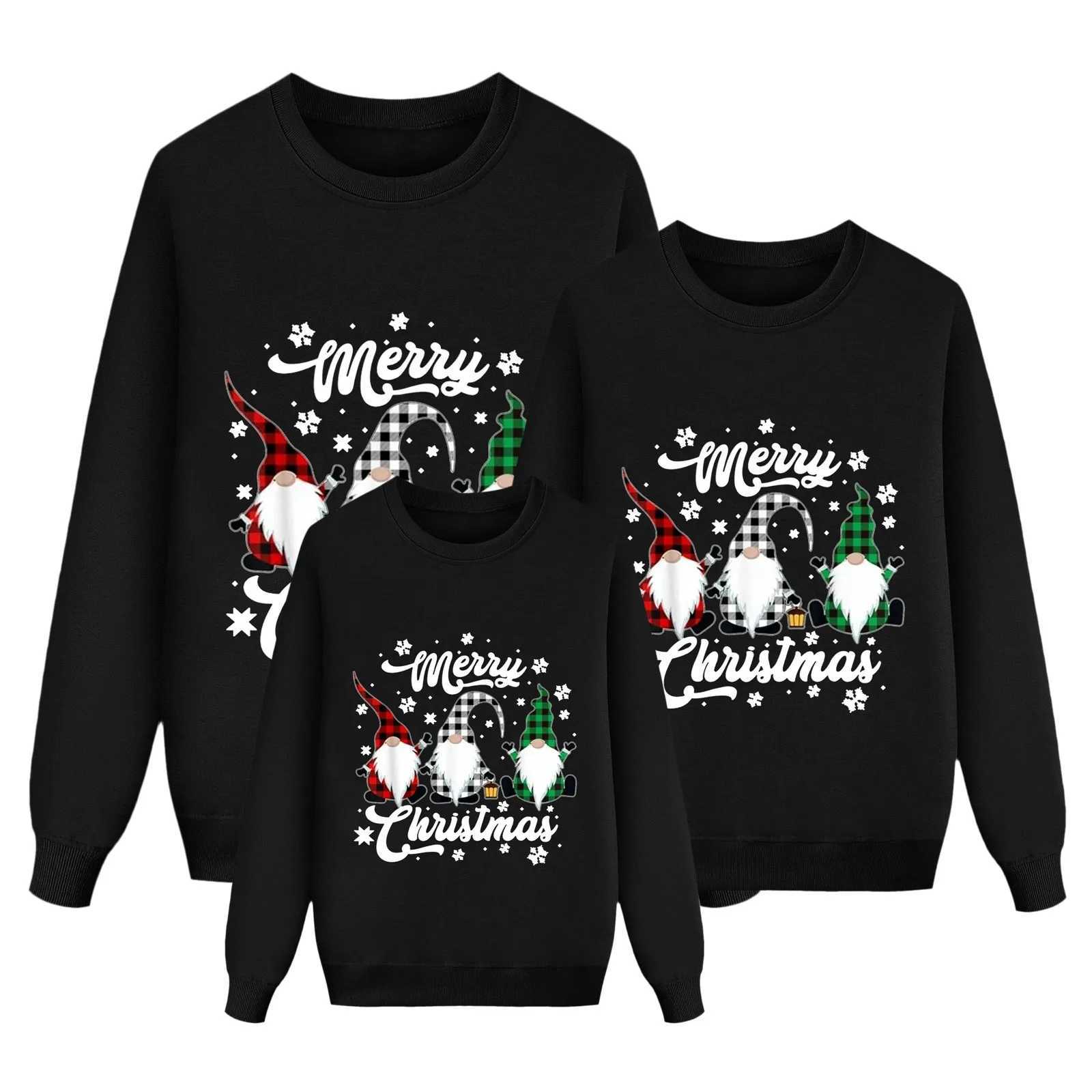 Happy Christmas 2025 for the whole family sportswear Alult childrens Christmas clothing father mother childrens clothing Sudadera Navidad W241015