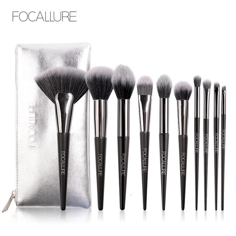 FOCALLURE 6/10 Pcs Soft Fluffy Makeup Brushes Set for Foundation Concealer Blush Setting Powder Eyeshadow Blending Tools Brush 241008 S25519