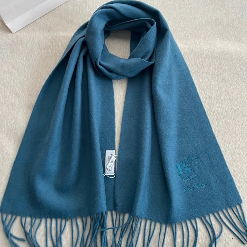 Winter Cashmere Scarf Womens 100% Versatile Long Warm Thick Shark 241009