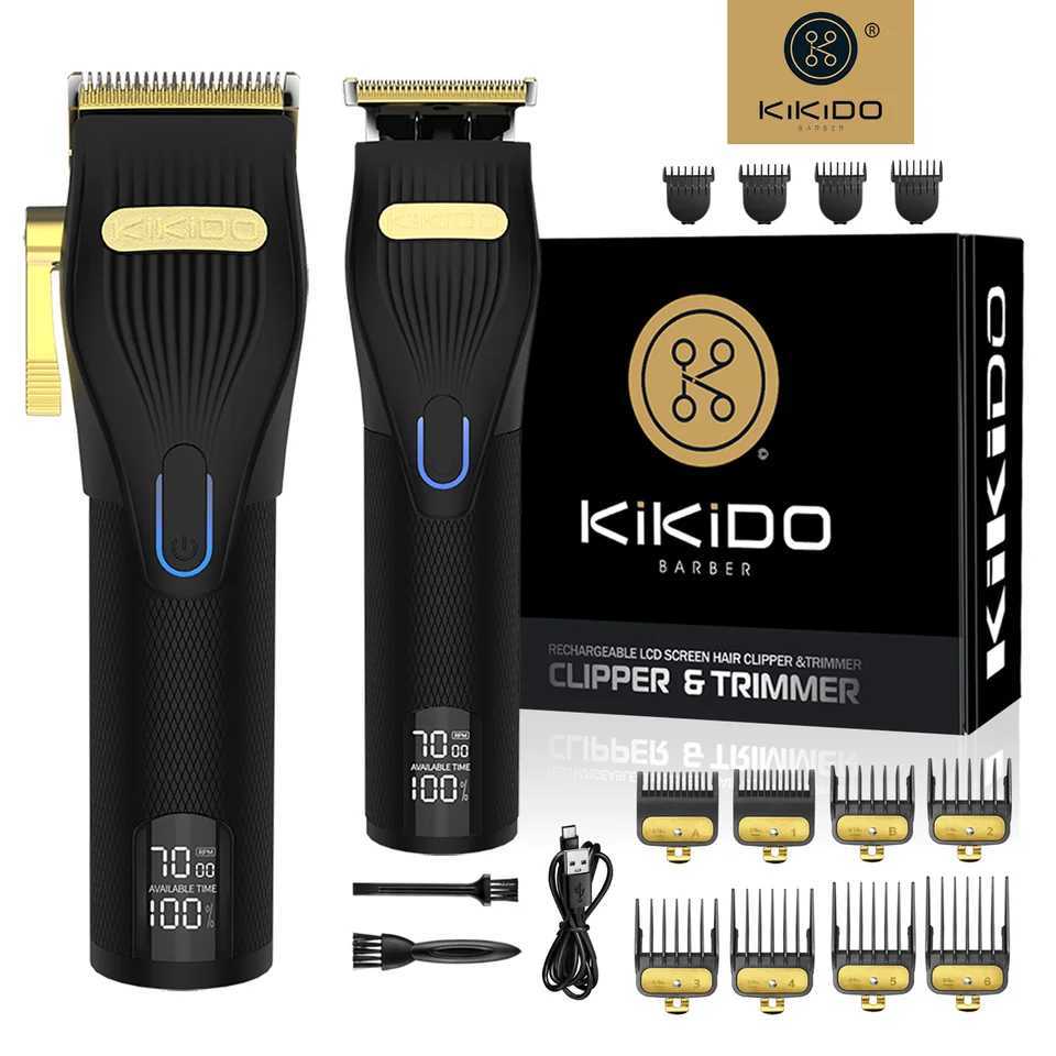 KIKIDO two-piece new hair clipper set LED display metal hair clipper USB charging electric hair trimmer 2577 W241017
