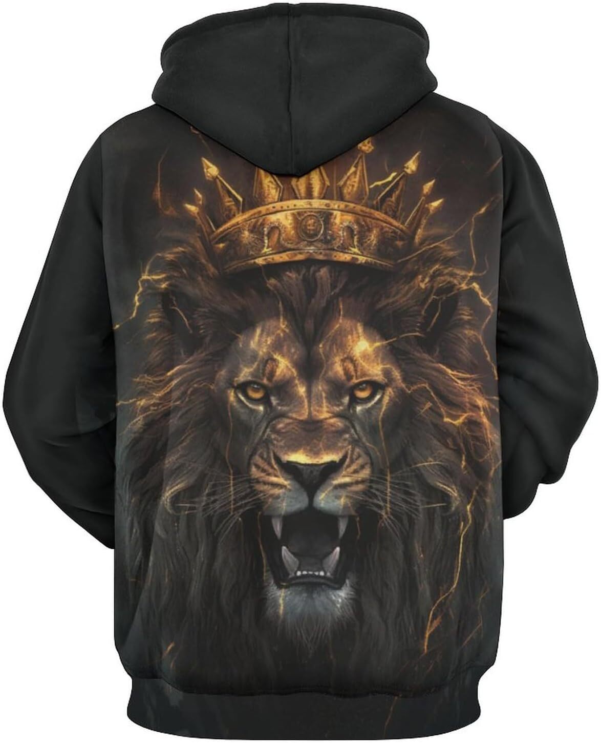 Hoodie for Mens Womens Unisex Crown Lion King Hoodies 3D Printed Novelty Pattern Casual Long Sleeve Hoodie Graphic Hoodies sweatshirt Pullover Long Sl