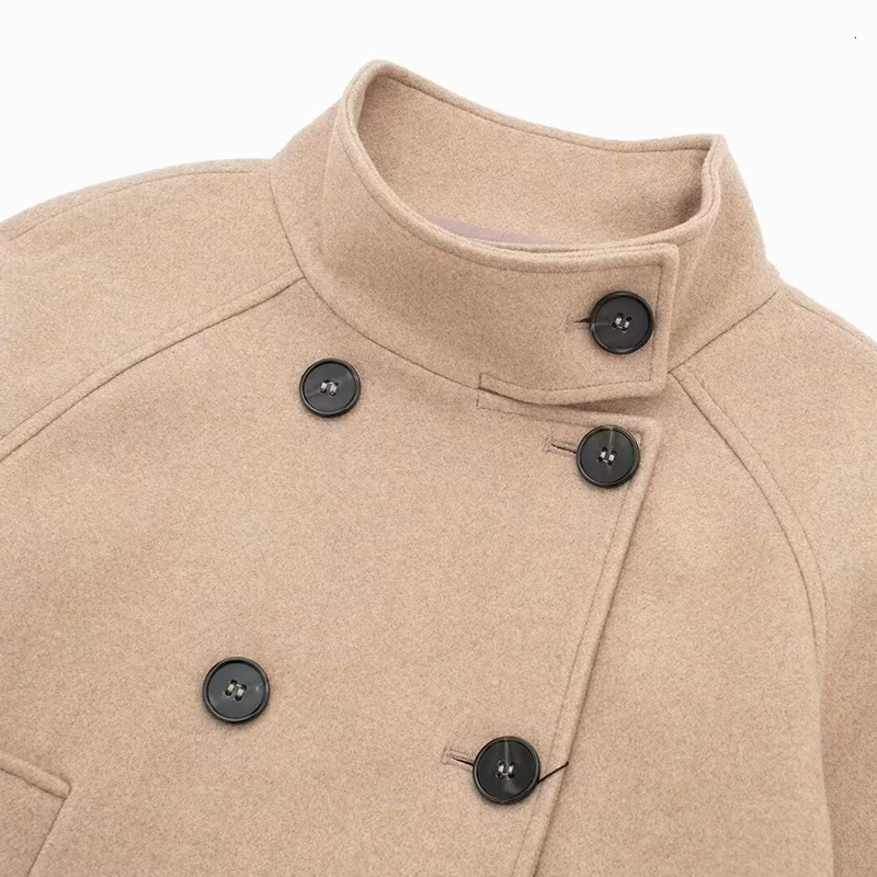 Khaki Jackets Women's Coat Elegant Solid Outwear With Button 2024 Inszart Black Fashion Pockets Jacket Woman Outerwear Tops