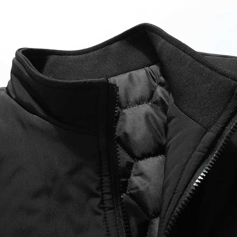 Puffer Jacket Men Autumn Thick Winter Jackets Man Warm Coats Fashon Casual Cotton Padded Outwear Solid Colour Mens Clothing Top X241017