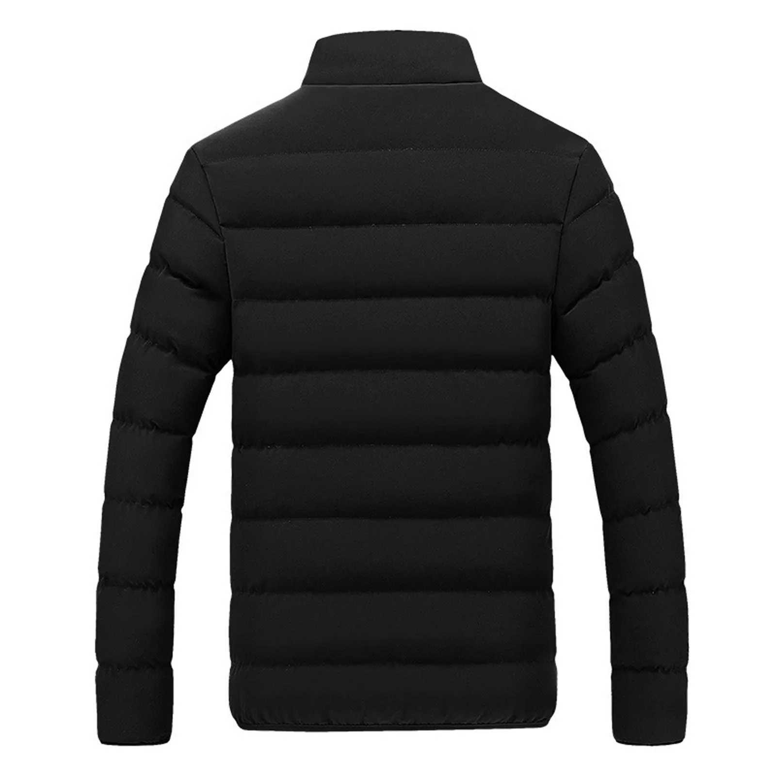 Thickened Autumn/winter Mens Sports Cotton Coat Stand Collar Cardigan Outdoor Padded Jacket Casual Jacket Warm CoatXJ241017