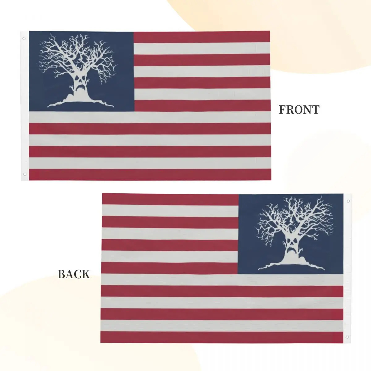Banner Flags Sematari Haunted Mound Harold Tree American Flag Decoration 3x5FT Modern with Metal Rope Ring Fading Smooth Exquisite w250318