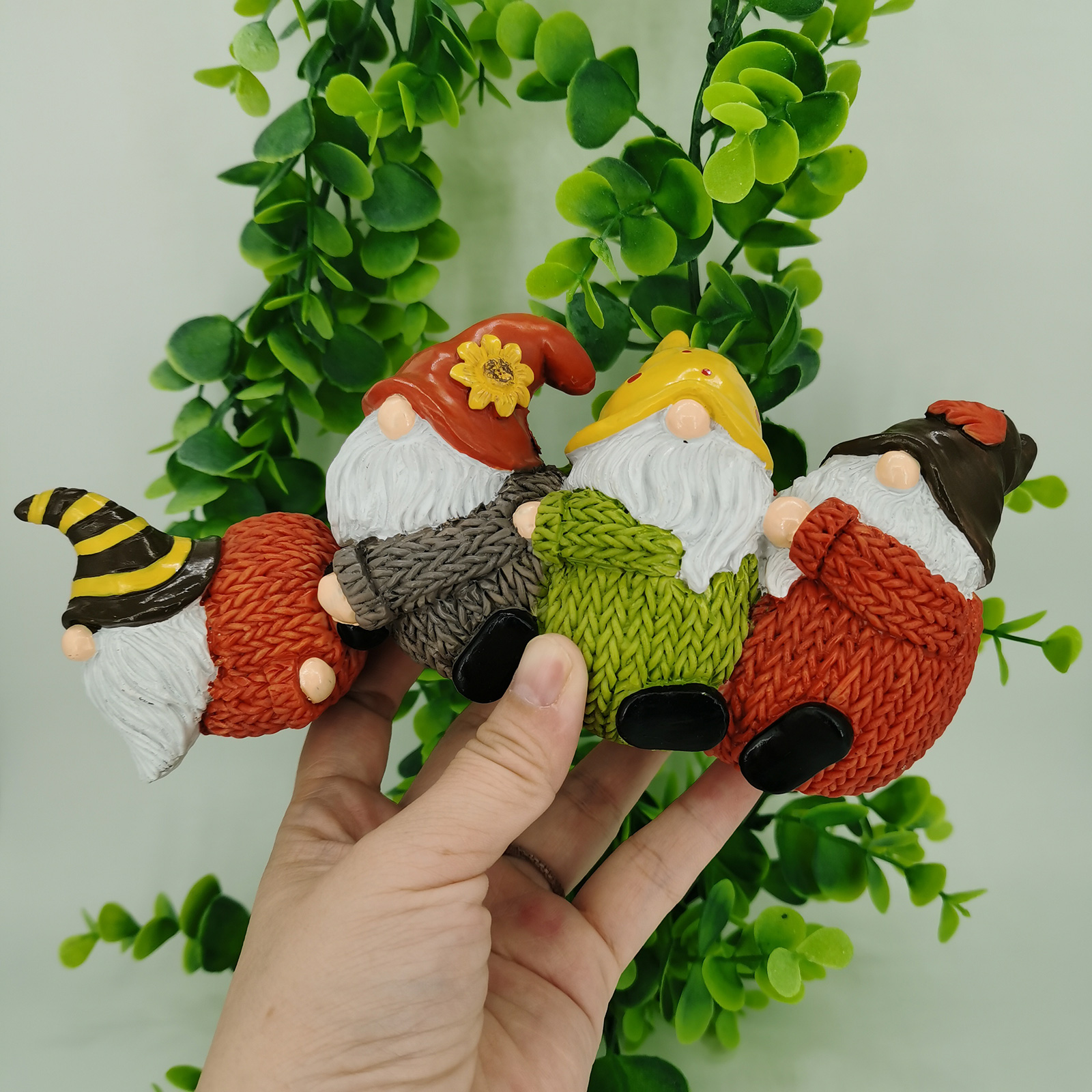 Christmas Christmas Decorations Bookshelf Collectible Gnome Characters Resin Statue Home Decoration