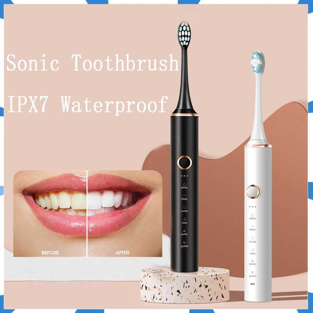 New Arrival Sonic electric toothbrush IPX7 waterproof soft bristle cleaning whitening machine removes tartar color oral cleaning adult USB G241017