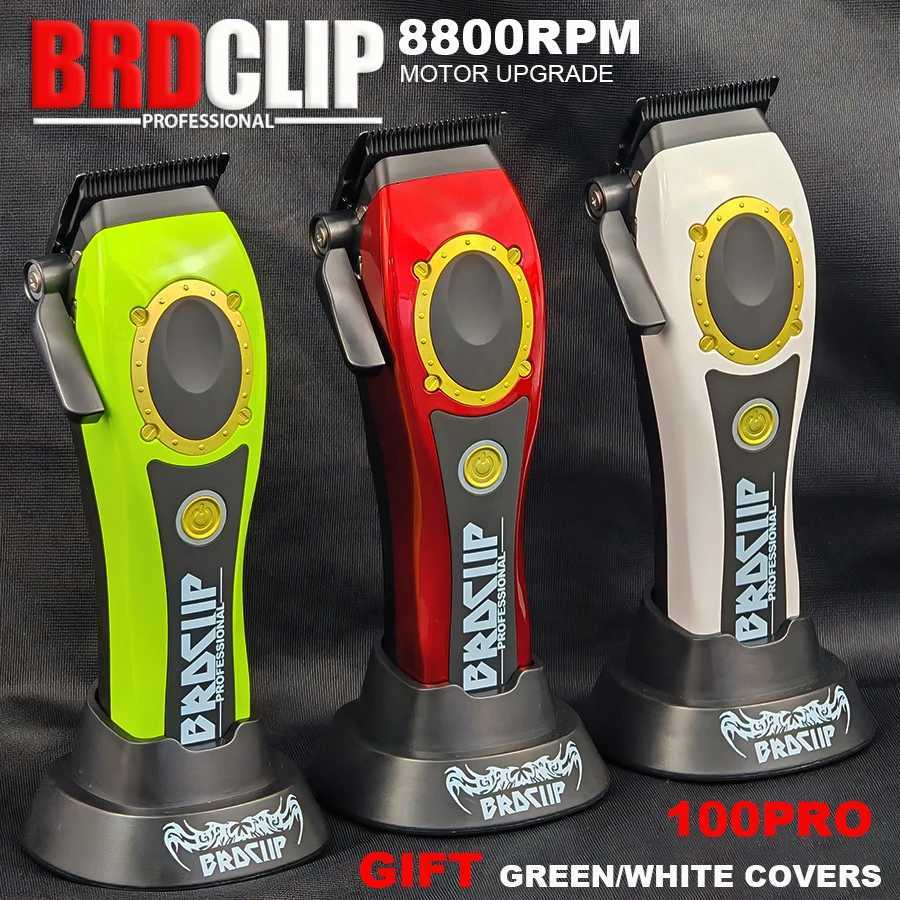 Newly upgraded BRCDIP 100PRO 8800RPM 3-Lid Professional Barber 4500mAh Hair Clipper with Base W241017
