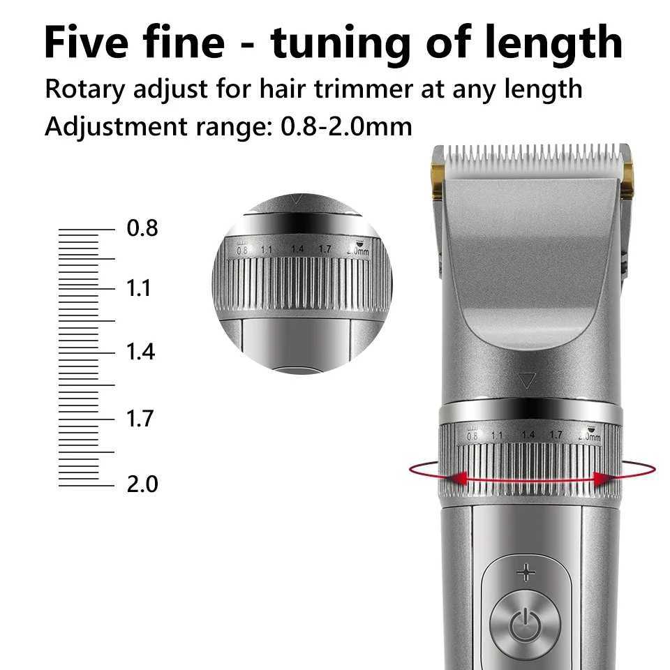 Electric hair clipper mens hair clipper cordless beard trimmer display USB charging wet dry hair clipper W241017