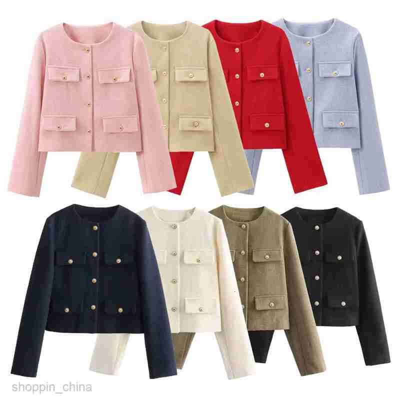 Women Jackets Coats Autumn and Winter New Women's Wear Style Fashion Button Decoration Short Suit Coat