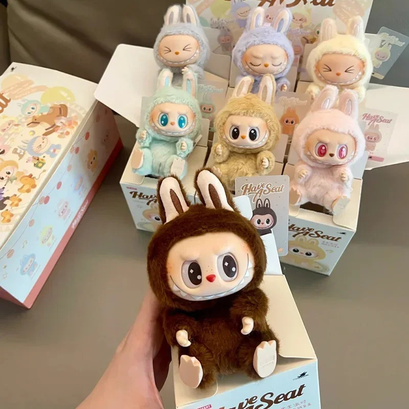 Labubu V1 V2 action picture Monster with a blind box vinyl plush doll cute animated character bag pendant model surprise toy 241017