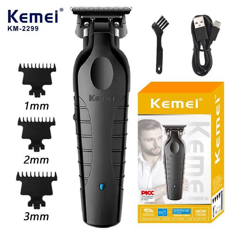 Kemei KM-2299 Mens Electric Hair Clipper Professional Hair Clipper USB Charging Hair Clipper Tool W241017