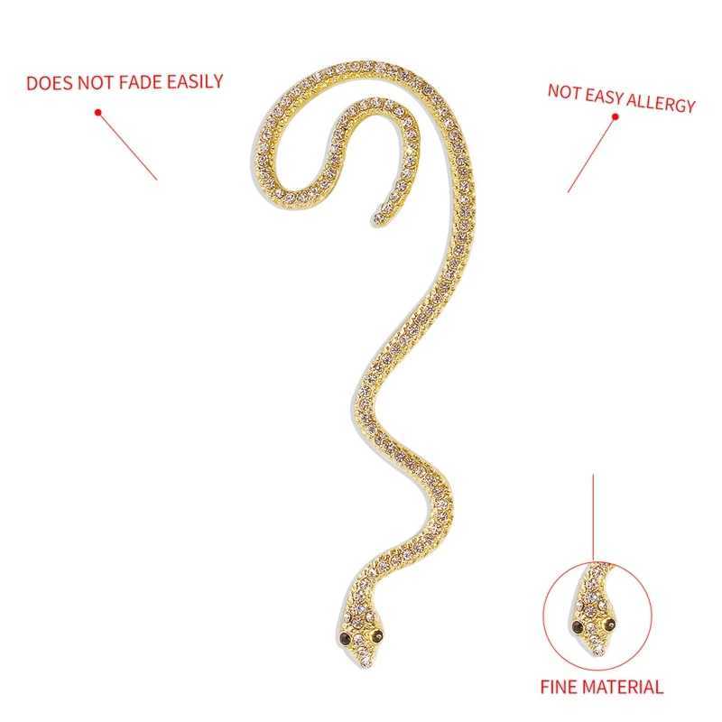 Exquisite snake ear cuff wrapped earrings boxed earrings non perforated earrings suitable for girlfriends to wear on a daily basis W241017