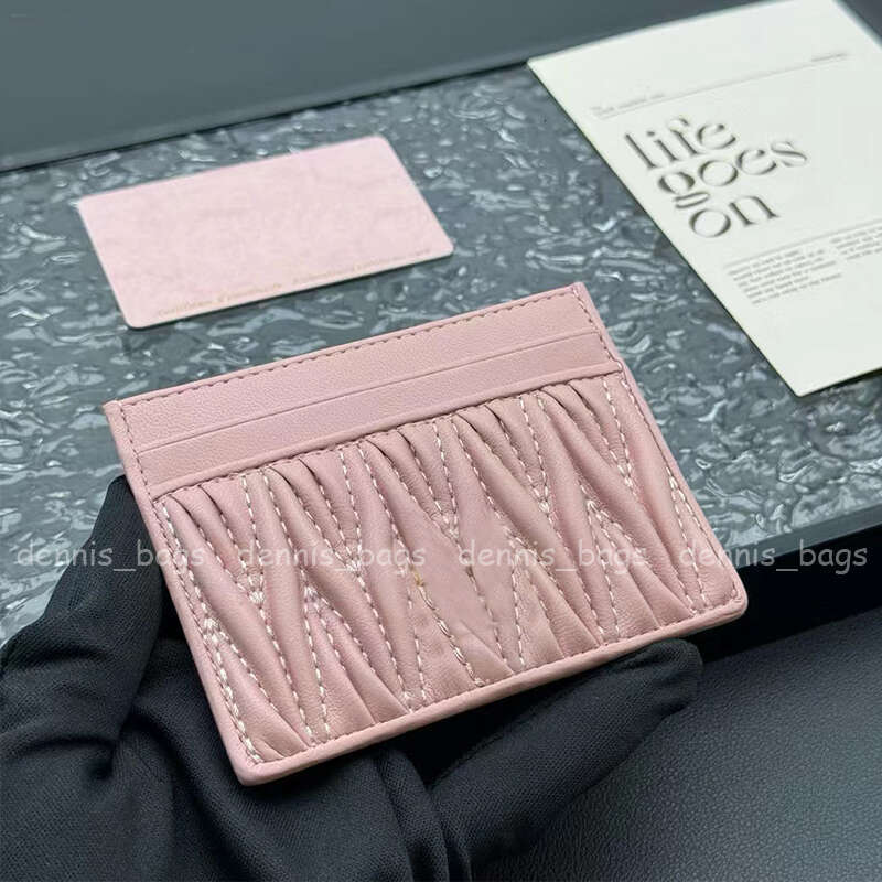 Designer Card Holders Women Mini Wallet Fashion Genuine Leather Luxury Soft Sheep Leather Coin Pocket Ladies Purse Credit Cards Holder