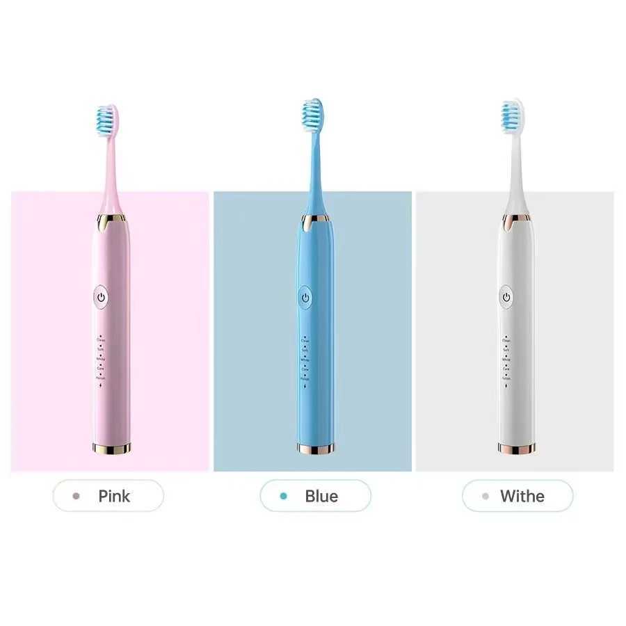 High power ultrasonic electric toothbrush USB waterproof charging whitening toothbrush can be washed with 4 brushes and 5 gears M241017