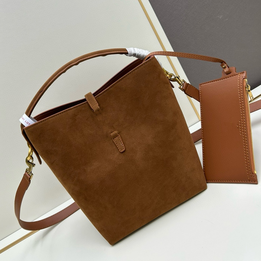 Top Quality Designer Real Suede Tote Genuine Leather Hobo Bag Large Luxury Shoulder Bag For Women Handbag Medium Tote Commuter Clutch Fashion Bucket Bag Black