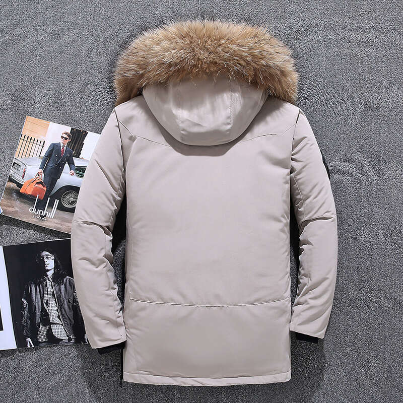 Warm Men's Jacket Brand Clothing 2019 Streetwear Thick Duck Down Large Fur Hooded Women Winter Coat Hiver W1651