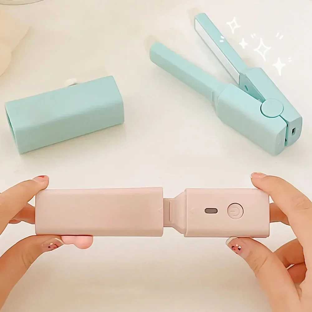 Mini Hair Straightener Clipboard Small Power Plug Curling Hair Straight Hair Girls Air Bangs Portable Hair StraightenerXJ241016