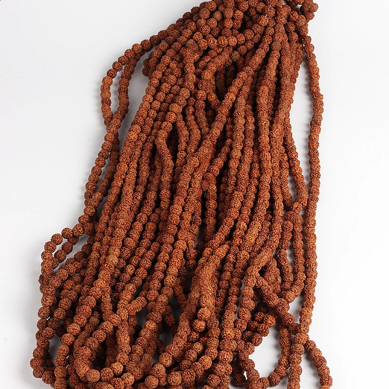 Natural 108Pcs Diamond Bodhi Rudraksha Beads Meditation Mara Beads Jewelry Making Prayer Chakras Bodhi Tibetan Buddhist Accessories 241017
