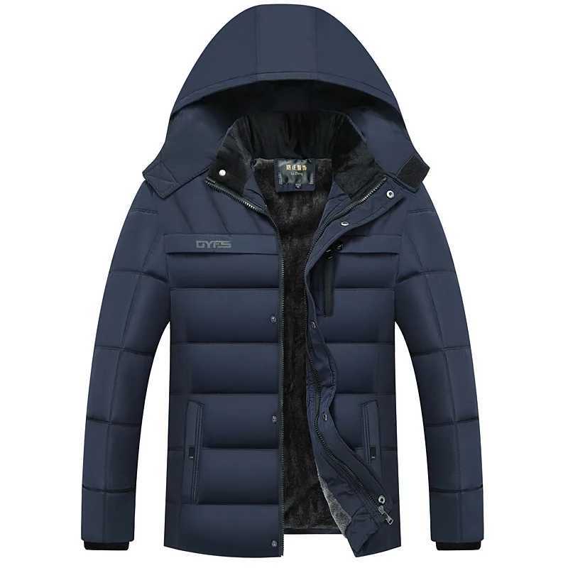2024 new hooded winter jacket for men thick and warm windproof gift for mens winter jacket X241017