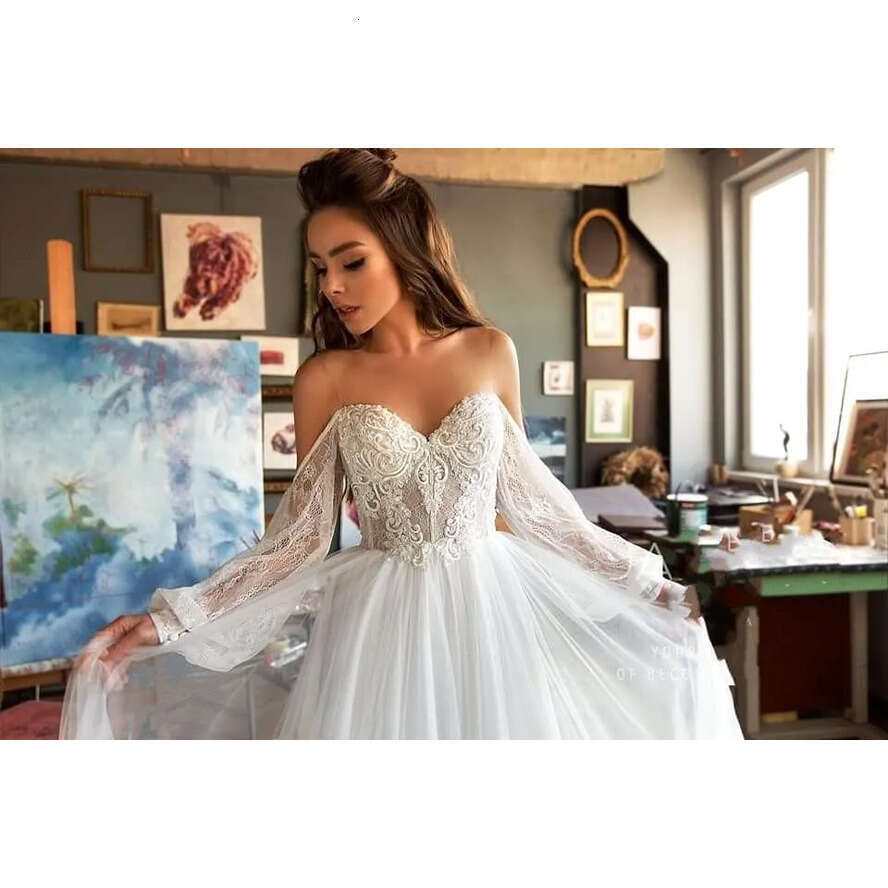 Sexy Country Appliqued Lace Sweetheart Long Sleeves A E Elegant Beach Boho Vintage Wedding Dresses Bridal Gowns Bc3049 legant