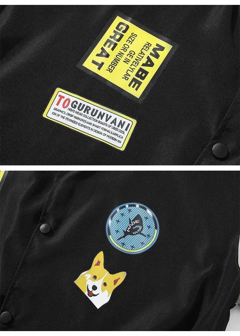 Youth college baseball jacket mens jacket autumn fashion casual sports jacket mens clothing top dog print M241017