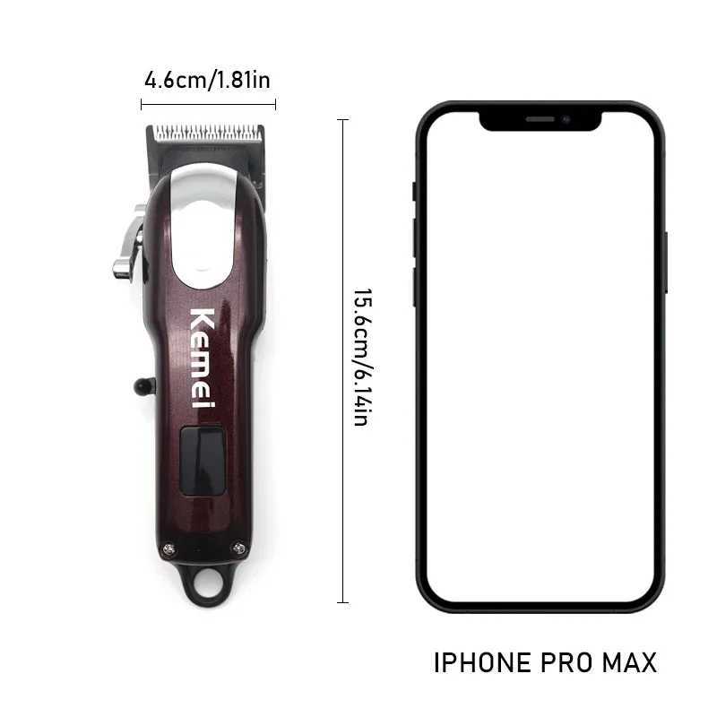 Kemei Mini Electric Hair Clipper Cordless Hair Clipper Rechargeable Adjustable Beard Mens Electric Hair Clipper W241017