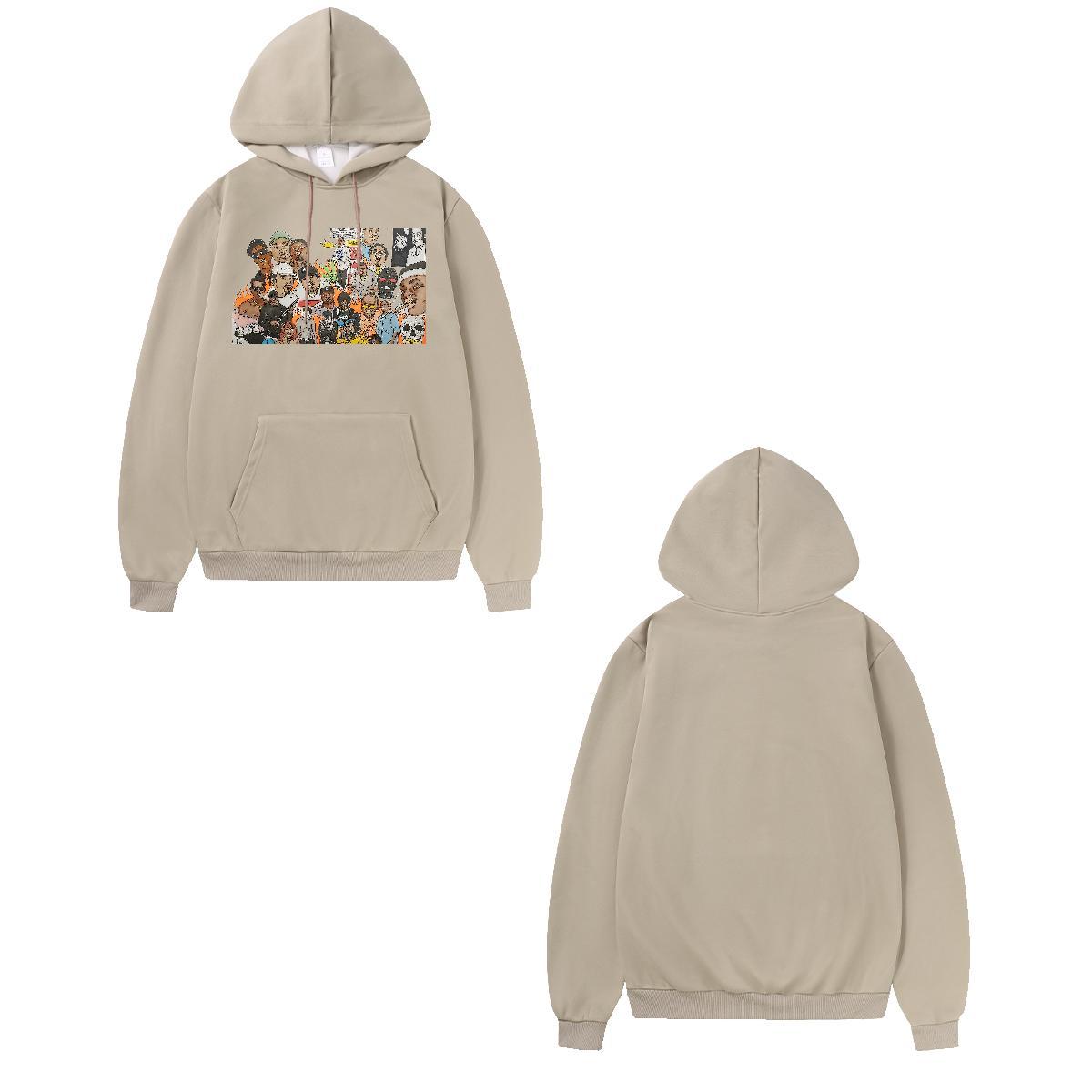 Brand Man Hoodie Hooded Collar Breathable Wholesale Men's Hooded Sweatshirt Custom Printed Tops Hoody Anime Printing Street Thick Fleece