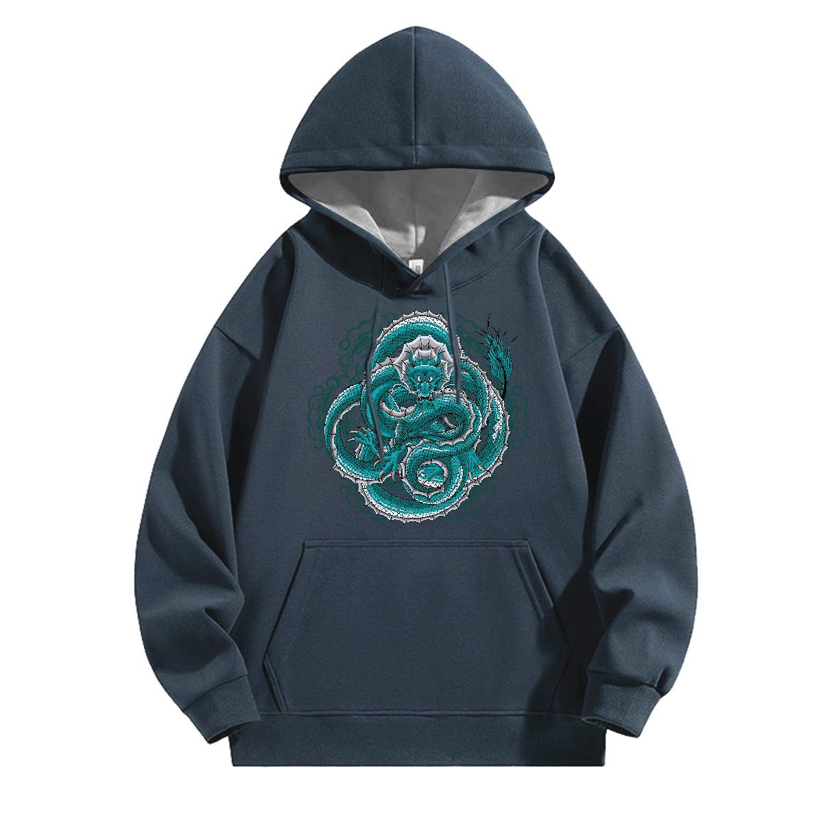 DIY Hoodie for Men Popular Hoodie for Man Woman Black Oversized Tops Spring Autumn Long Sleeve Drawstring Cotton 350g