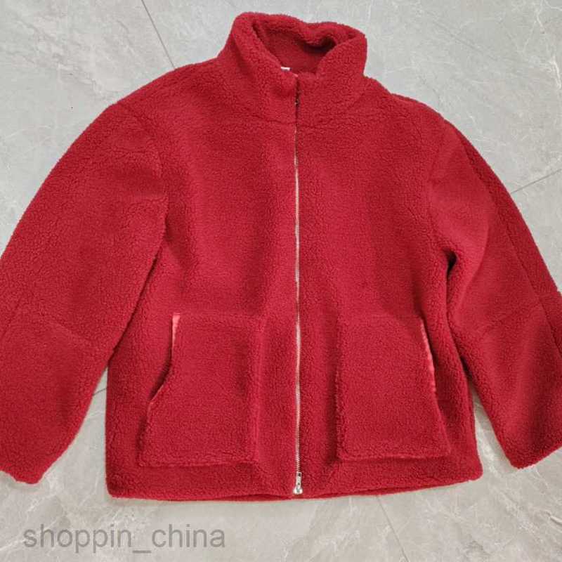Women Jackets Coats style autumn and winter new women's clothing solid color lazy style lamb wool high neck woolen coat
