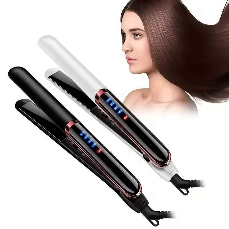 Professional Salon Flat Iron Negative Ionic Electric Splint Plate 2-in-1 Hair Straightener Curler Anti-Scald FeaturesXJ241016