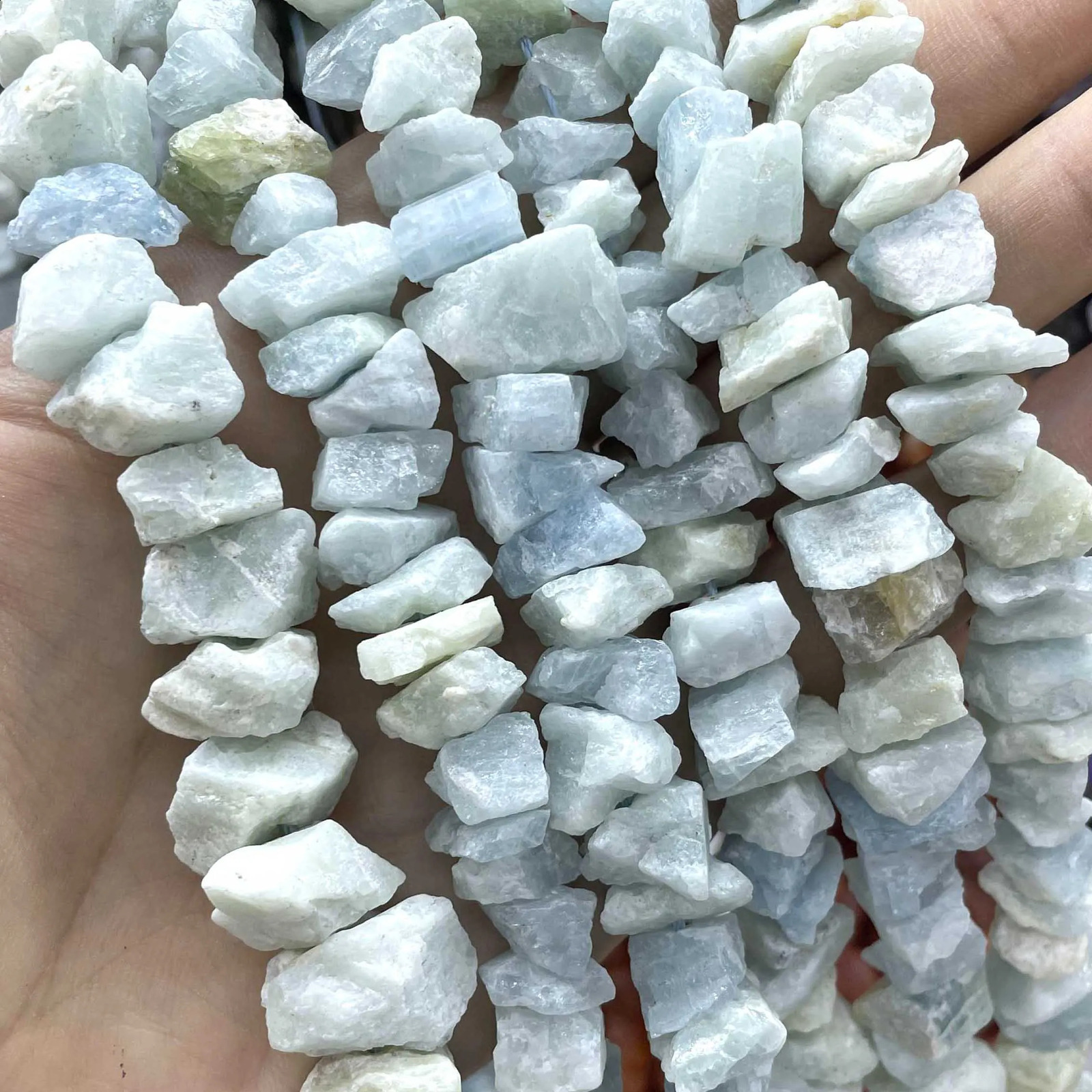 8-12mm natural irregular free-form blue sapphire pad beads mineral DIY bracelet necklace jewelry making earrings 7.5 241017