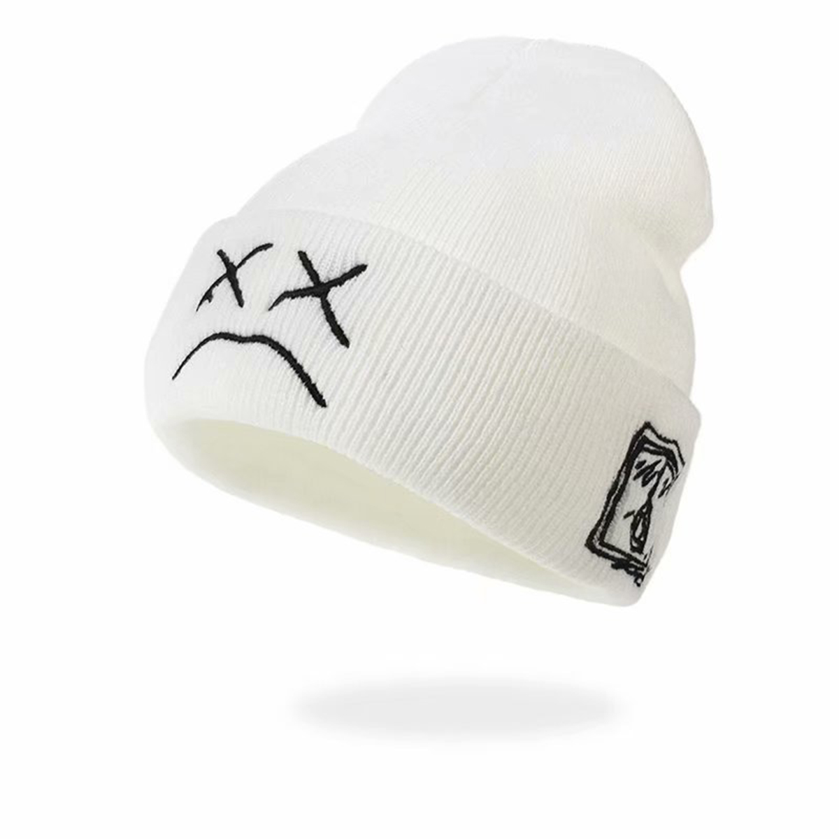 Stylish Emoticon-Embellished Woolen Beanies - Versatile European Style for All Seasons