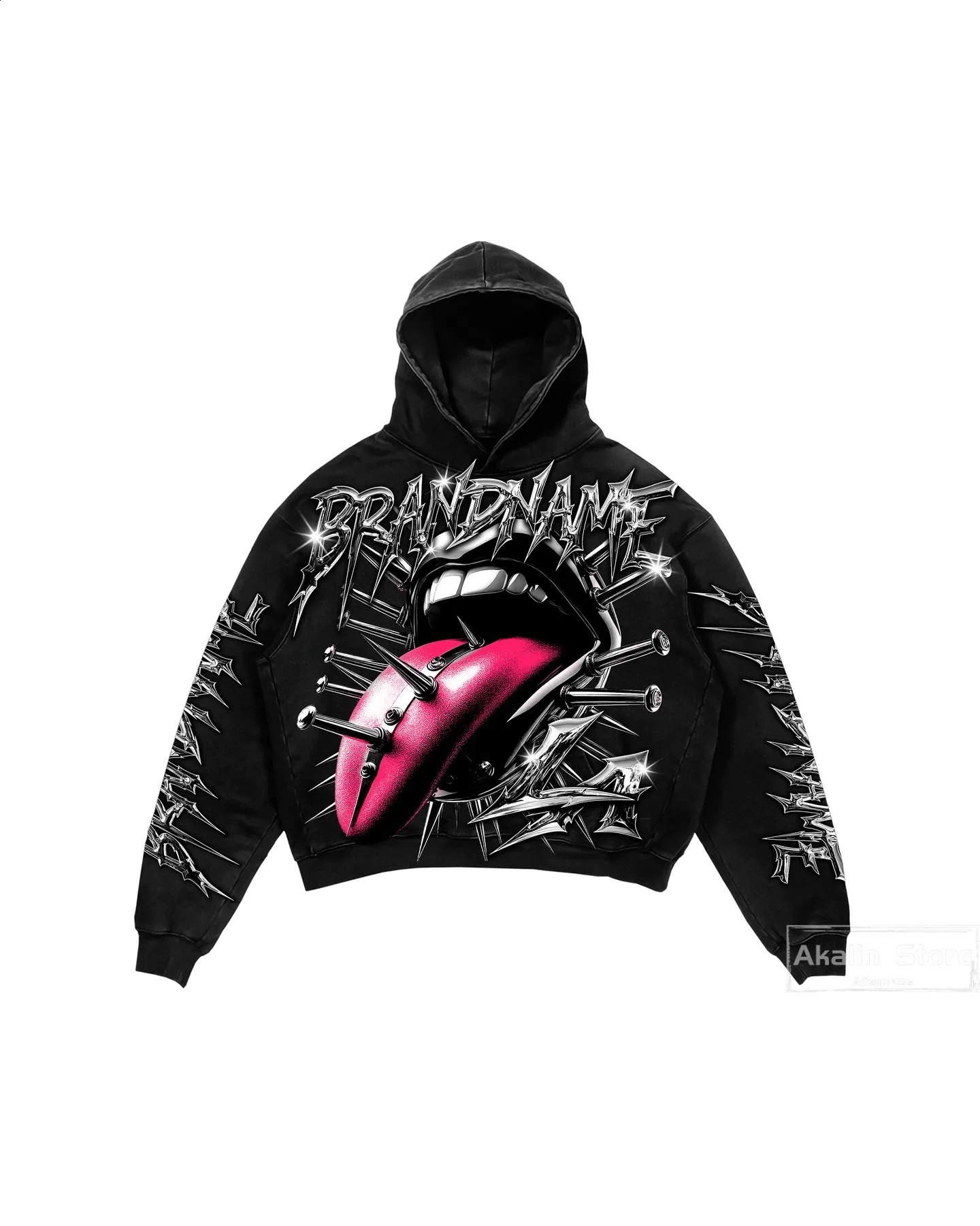 Hip Hop Autumn Winter Set Punk Print Hoodies Women Harajuku Y2k Tops Tracksuit Men Pants Streetwear Couples Gothic Clothes 241017