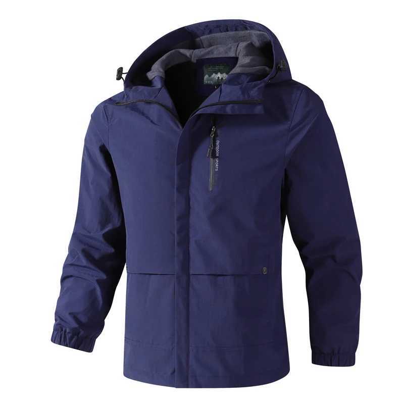 Jackets for Men Hooded Outdoor Jacket Casual Spring Autumn Sports Windbreaker Outwear Solid Hiking Coats Mens Clothing Top X241017